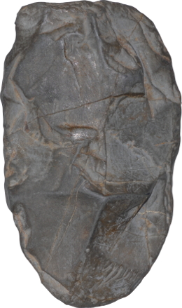 群馬県岩宿遺跡出土の打製石斧（重要文化財）