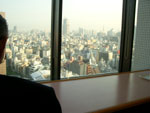 明大自慢のリバティタワー１７階食堂からの眺め