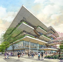 生田新校舎募金：自然豊かな生田キャンパスに新たな学びの拠点が建設されます。