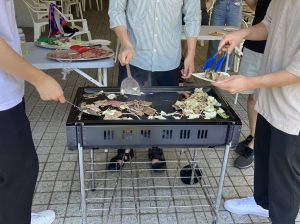 山中セミナーハウスでのBBQ実施風景