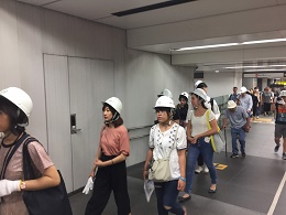 建設現場視察（渋谷駅）