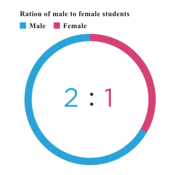 Ration of male to female students / Male:Female(2:1)