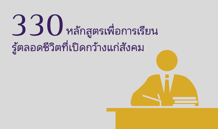 330 หลักสูตรเพื่อการเรียนรู้ตลอดชีวิตที่เปิดกว้างแก่สังคม