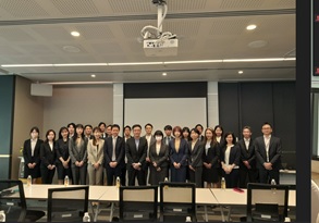 Group photo at a conference room of the Bank of Ayudhya,