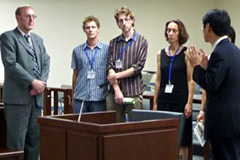 Students from the 2009 program at a moot court