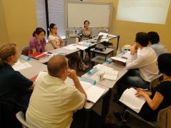 Participants listen carefully to a lecture on the Constitution of Japan 