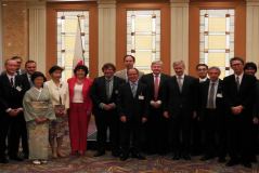 Commemorative photograph taken with the HRH Prince Philippe (front row third from the right is Prince Philippe, third from the left is Vice President Katsu)
