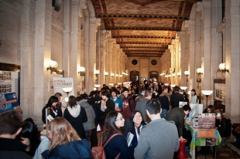 Visitors and booth exhibitions