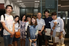 All smiles in this photo with beloved teachers (School of Political Science and Economics)