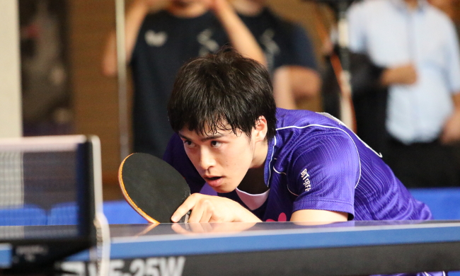Masataka Morizono, who won the silver medal in the Men’s Doubles event at the World Table Tennis Championships held in Germany in June<br/>
