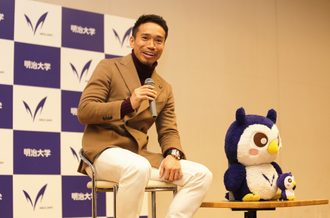 First talk event for Nagatomo at his alma mater