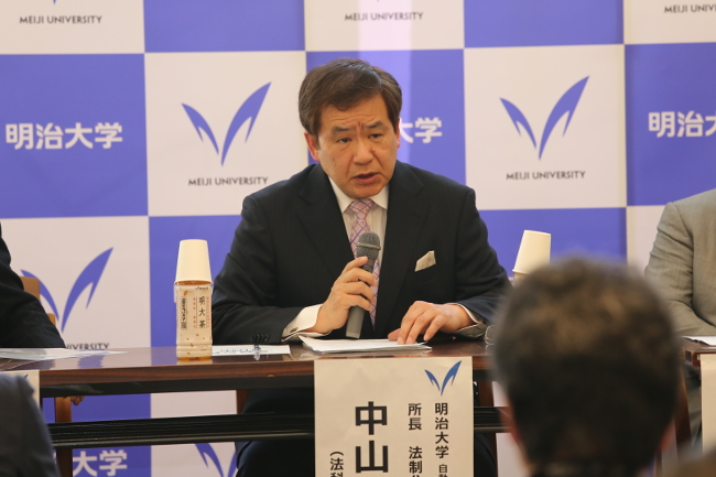 Mr. Koji Nakayama, Director, at the press conference
