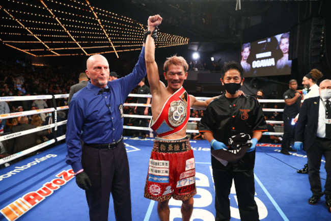 Kenichi Ogawa, the new IBF super featherweight champion<br/>
(Photo by AFLO)<br/>
<br/>
