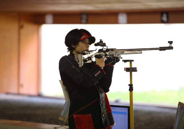 Rio Kawamoto, runner-up in the women’s three-position event