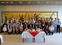 Smiling faces at the farewell party