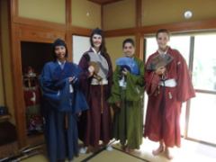 Posing in a Costume from the Kamakura Era