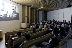 The participants seriously watching the documentary