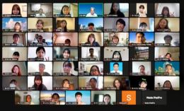 Online Session photo with all the participants from Meiji and partner universities (August)