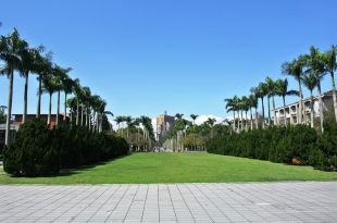 図書館から見た台湾大学の広大な敷地