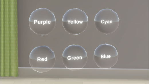 提案したBubble-UIのボタン例