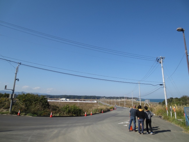 南相馬市海岸線　　　　　　　　　　　　　　　　　　　かつての松林は、今はもうない