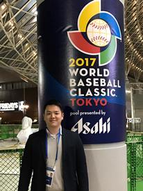 WBCを取材する橋本君