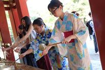 鎌倉での浴衣着付け体験