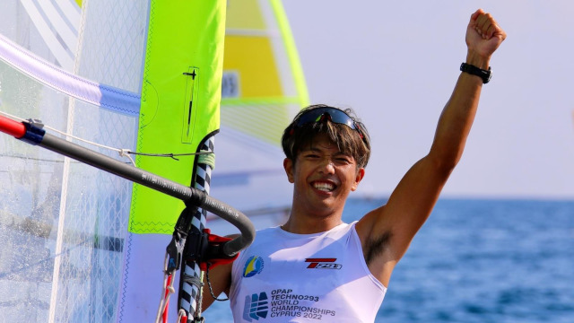 5位に食い込む活躍を見せた田中選手（写真=体育会ボードセーリング部）