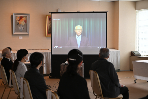 大六野学長によるビデオメッセージ