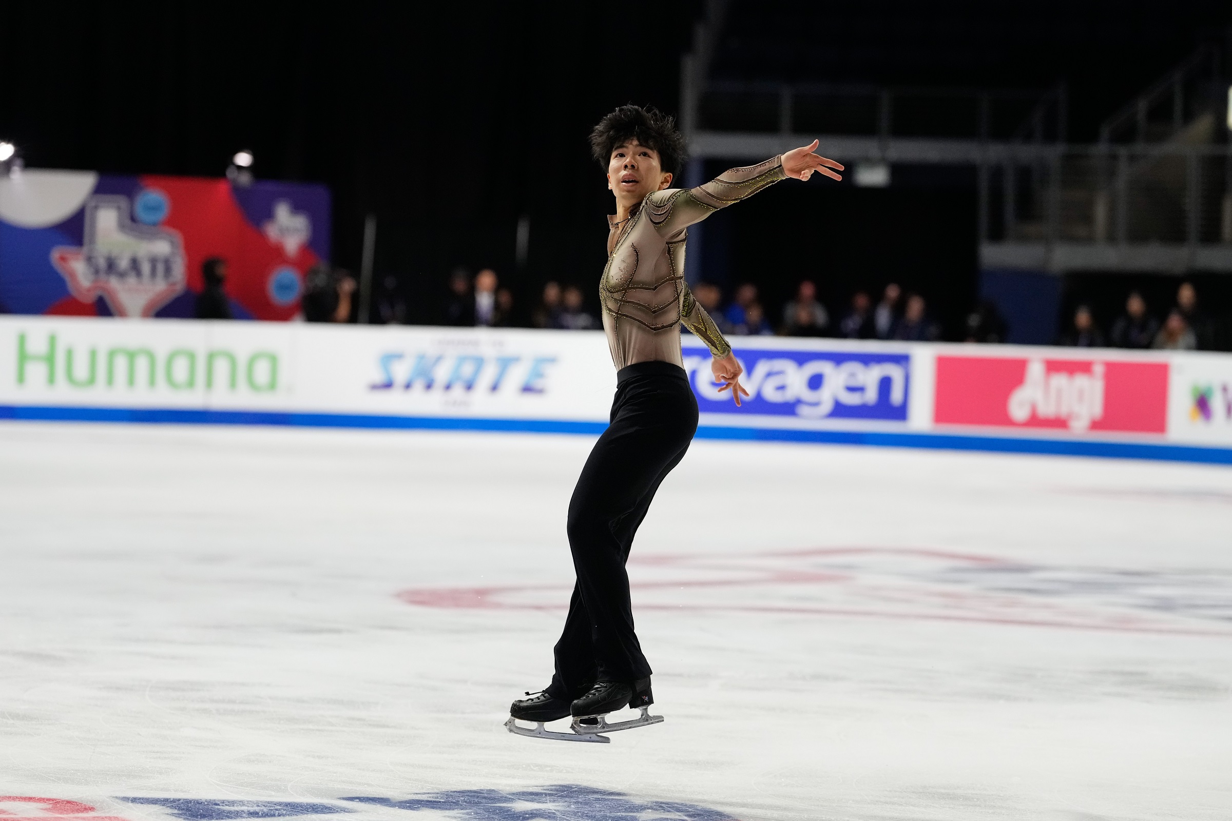 フリー演技中の佐藤選手（写真：USA TODAY Sports/ロイター/アフロ）