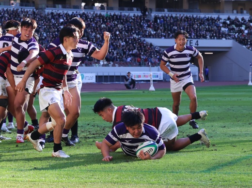 松下潤一郎選手のトライ（前半23分）