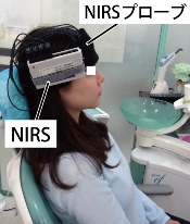 図 (a) 小型NIRSによる脳活動計測
