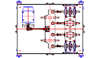 Top view of fatigue life test rig