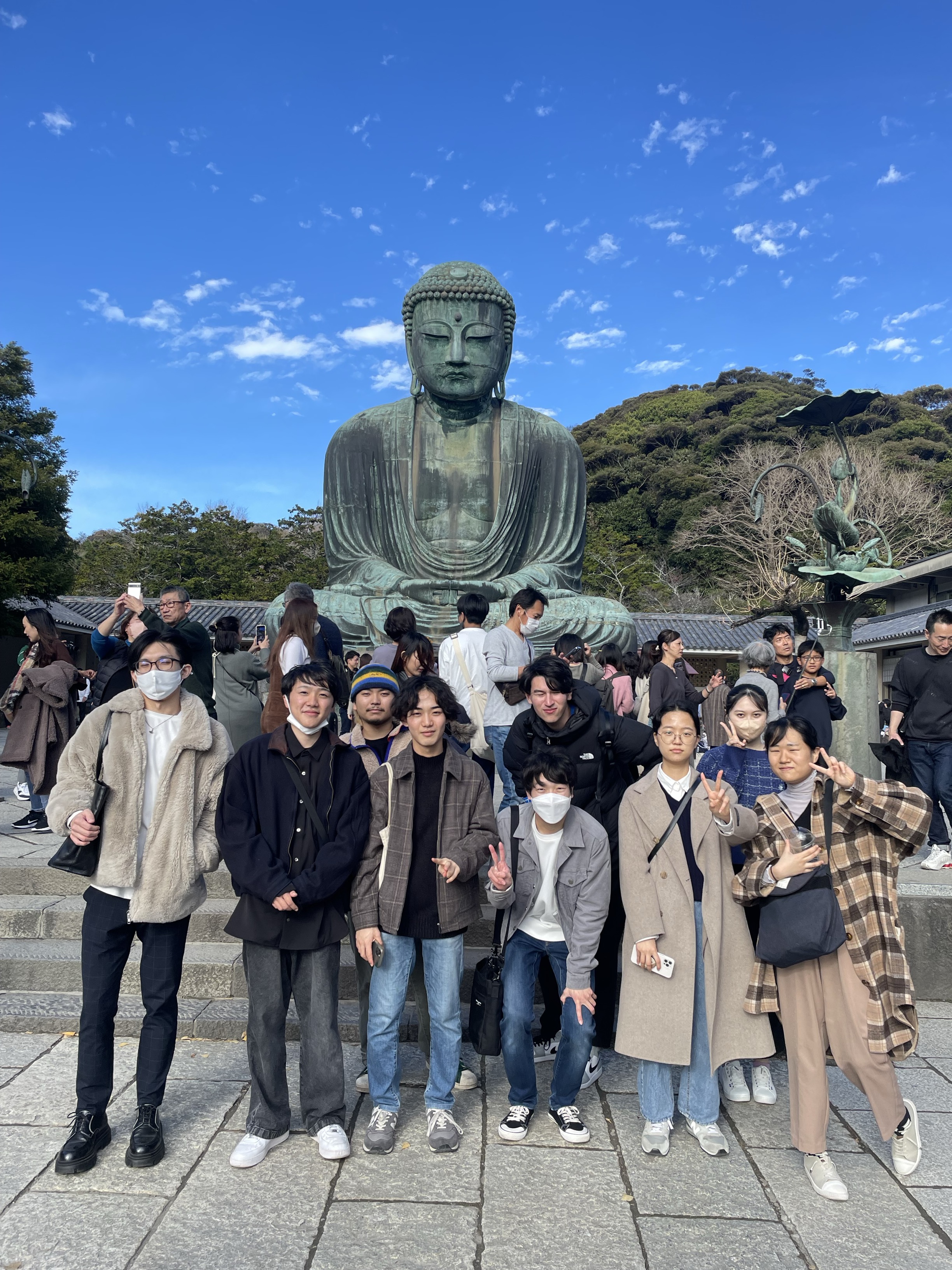 圧倒的な大きさの鎌倉大仏を拝観