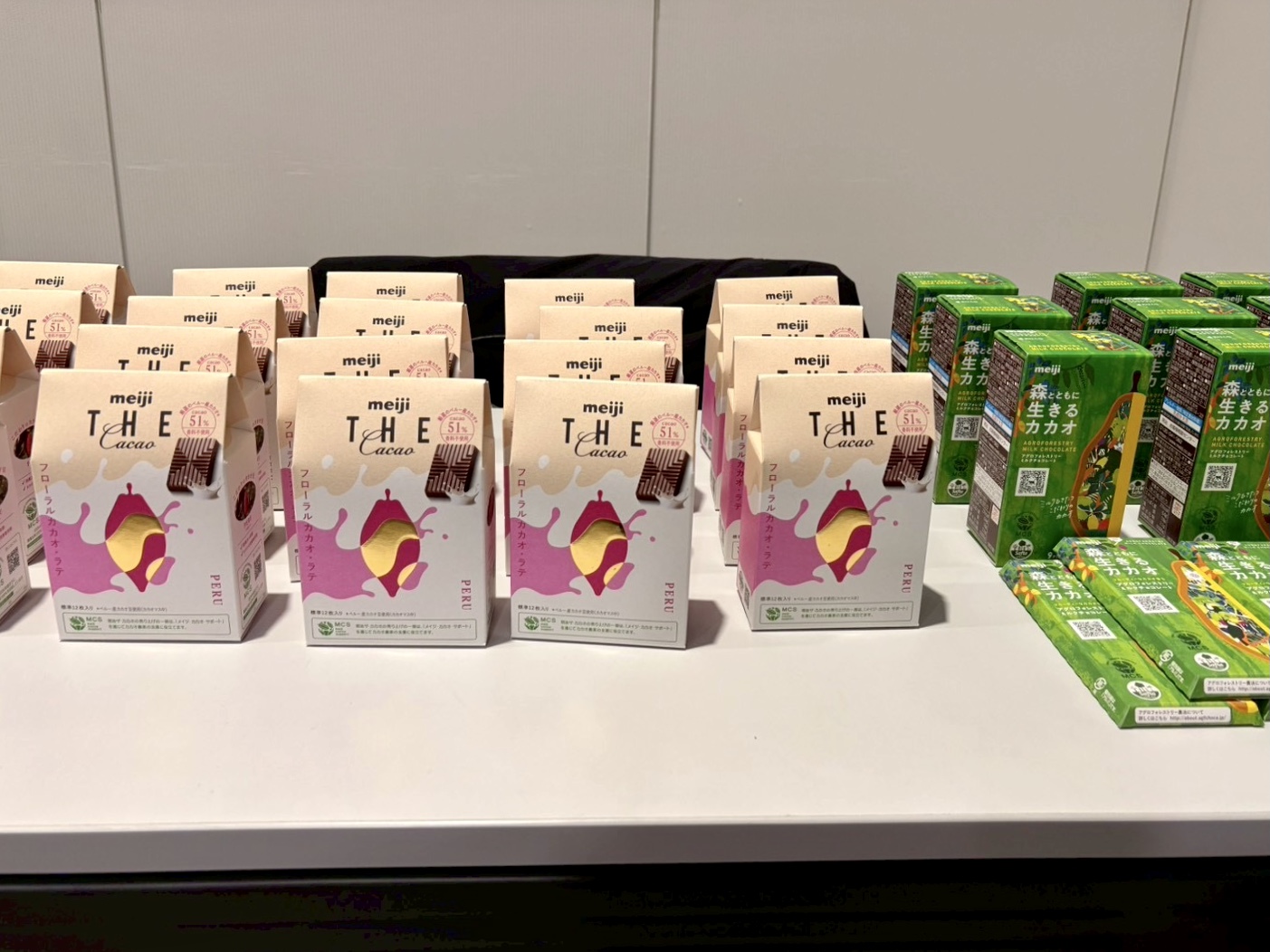 参加者全員に進呈されたチョコレート（株式会社明治の協賛）