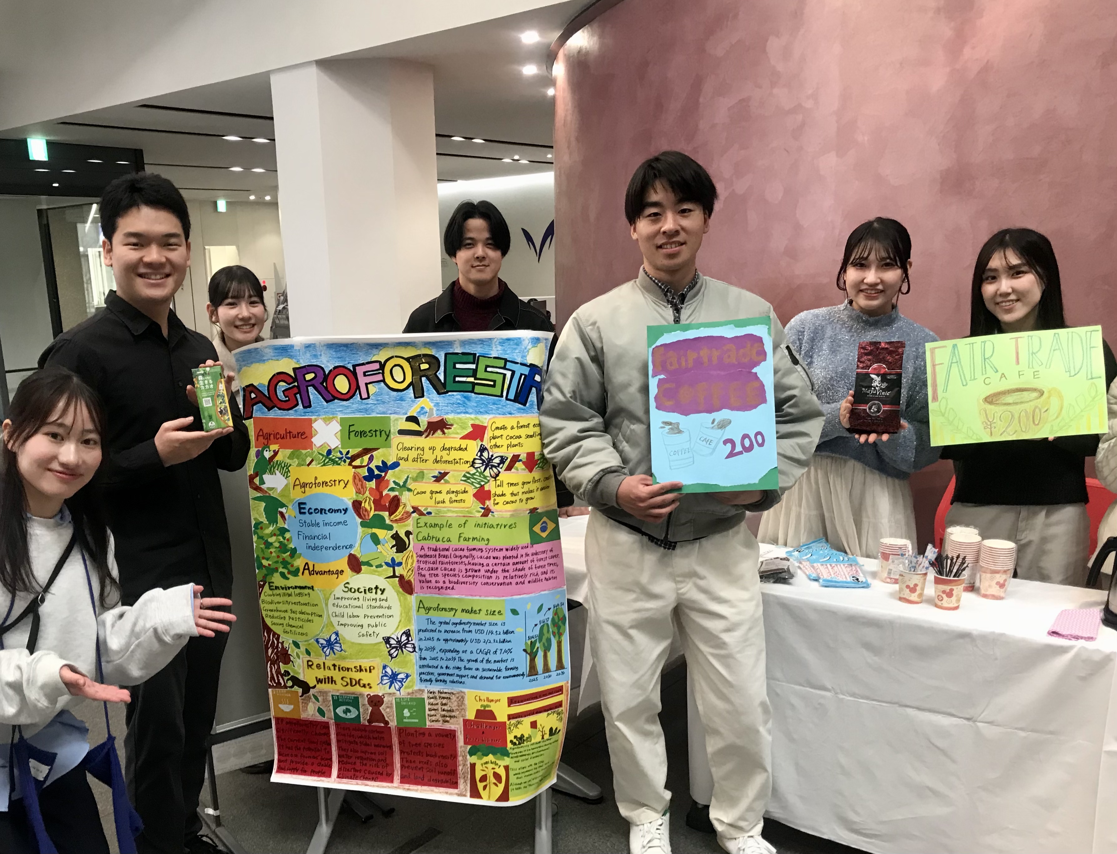 アグロフォレストリー解説用のポスター展示