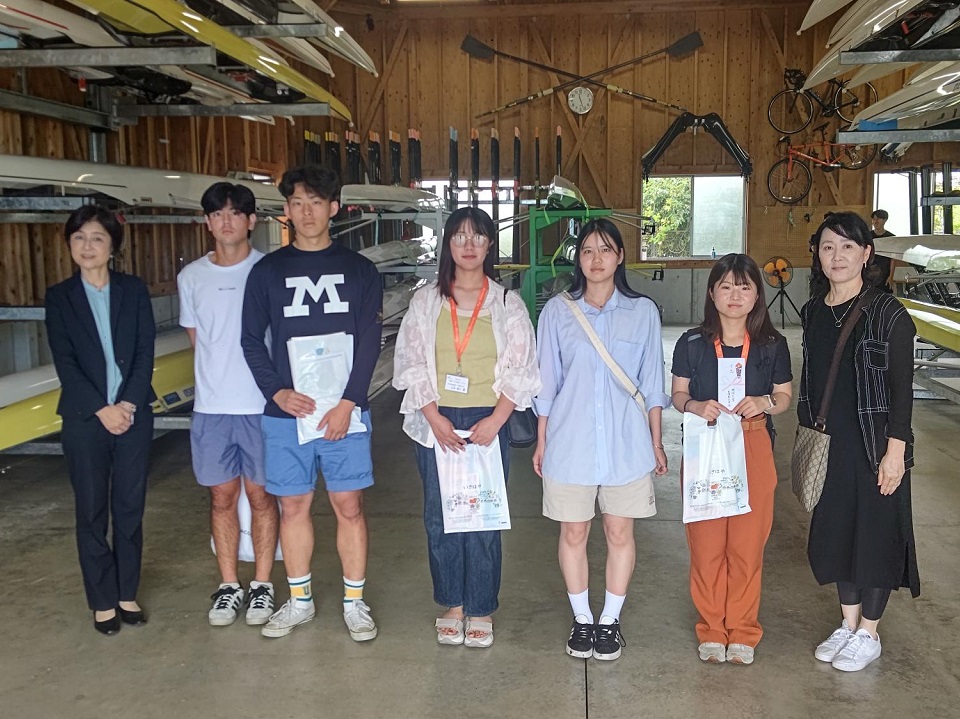 【長崎県】諫早市・本明川ボートコースで長崎県父母会の皆様から激励をいただきました