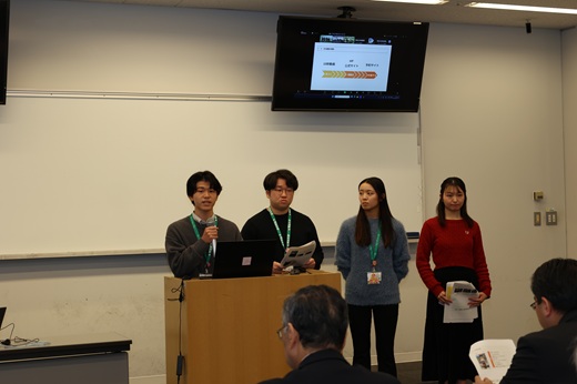 学生による成果発表の様子