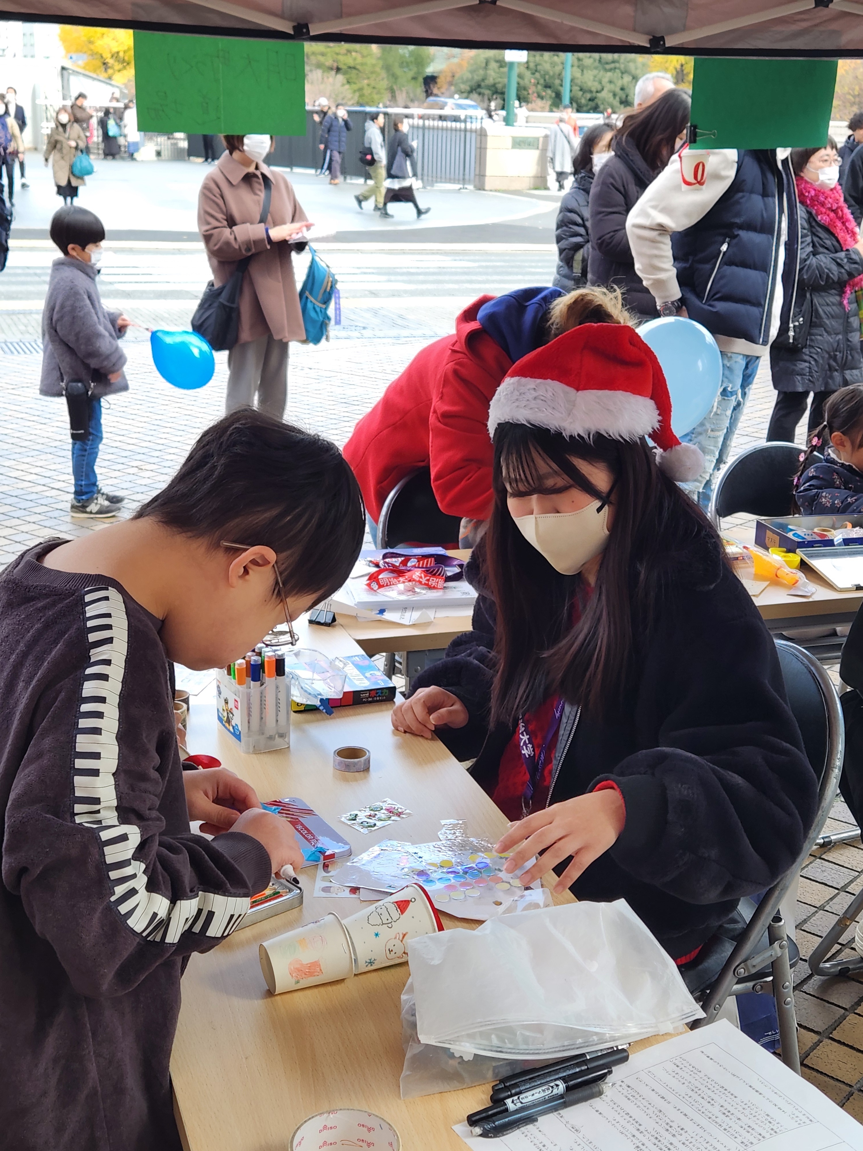 ワークショップでの子どもたちと道場生