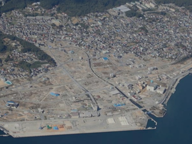 大船渡駅周辺地区の被災後の写真（2011年10月撮影）