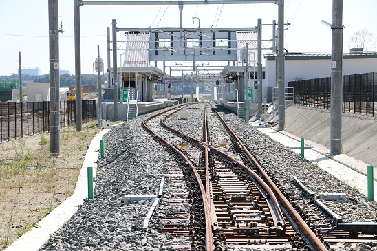 再建された線路