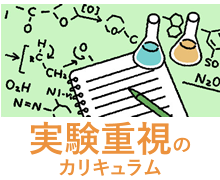 実験重視のカリキュラム